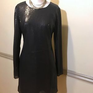 Silence & Noise l/s full sequin dress - new w/tags